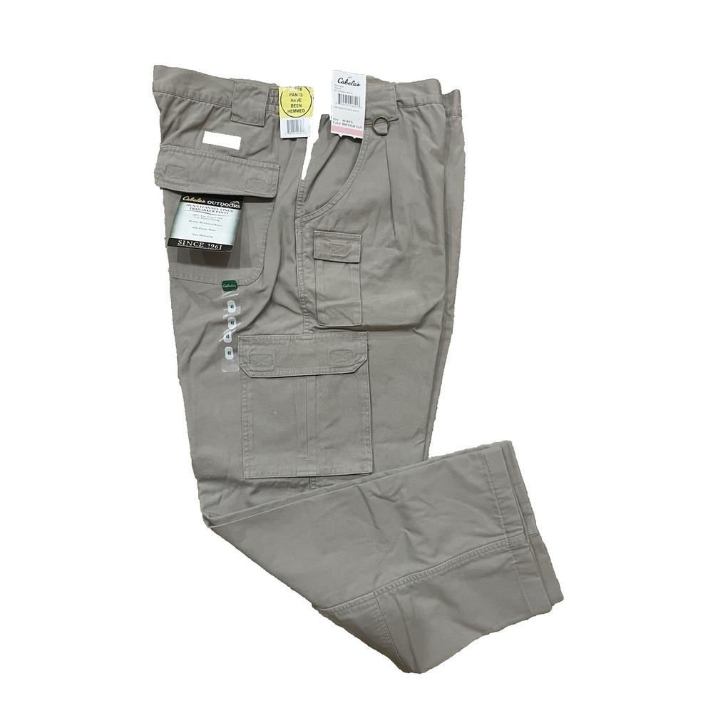 NWT Cabelas Trail Hiker Mens 40x31  Flannel Lined Cargo Pants Gorpcore‎ New